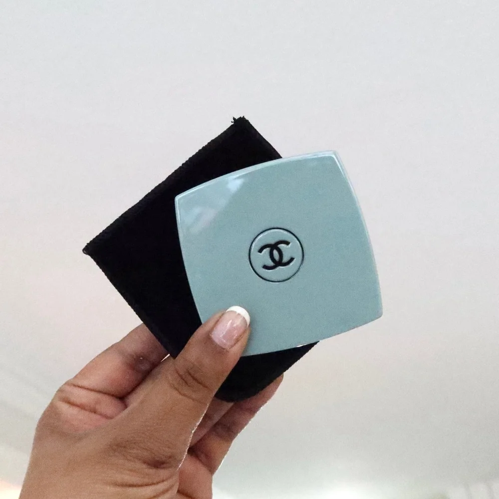 Chanel Double Mirror – Limited Edition Blue with Velvet Pouch